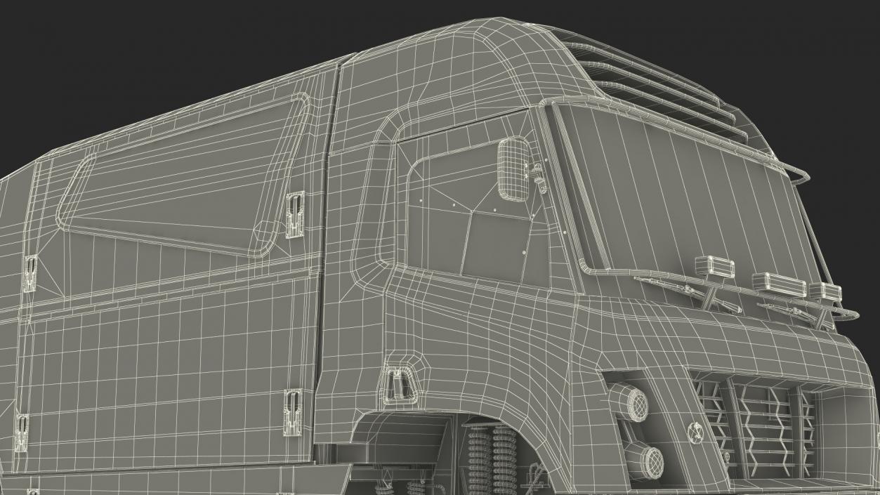 3D Gaussin H2 Hydrogen Racing Truck Simple Interior model