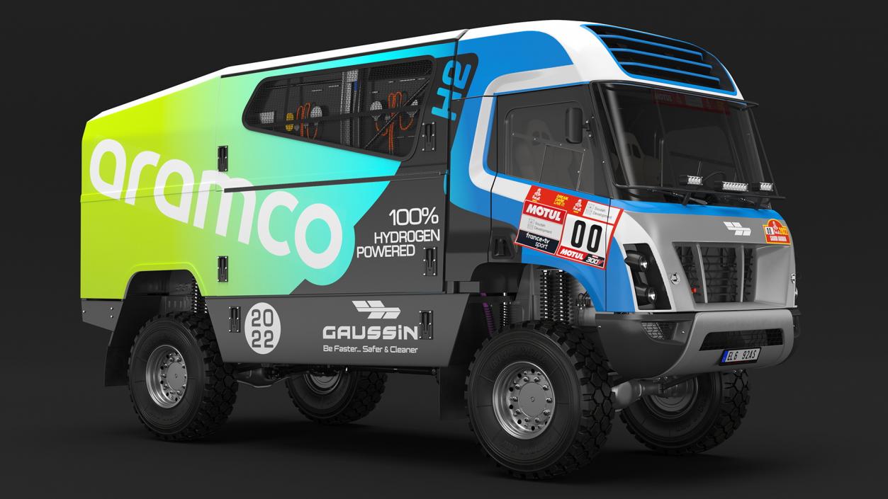 3D Gaussin H2 Hydrogen Racing Truck Simple Interior model