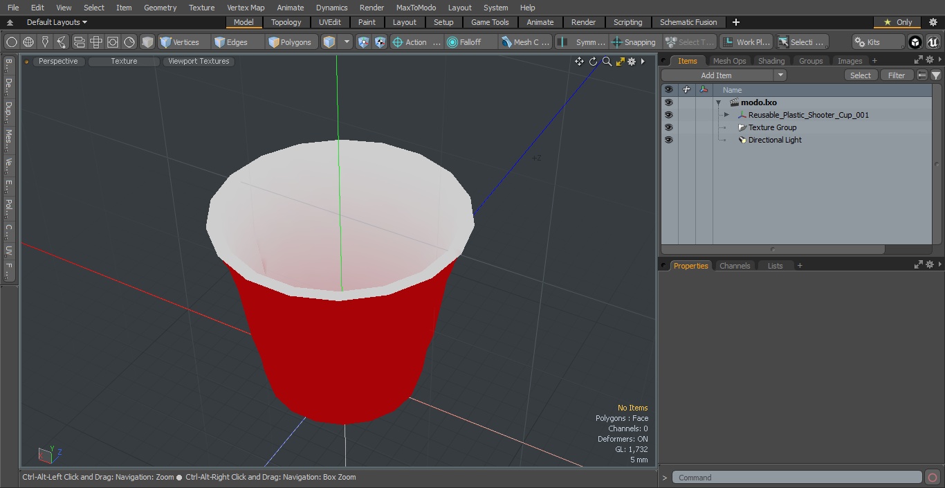 3D Reusable Plastic Shooter Cup model