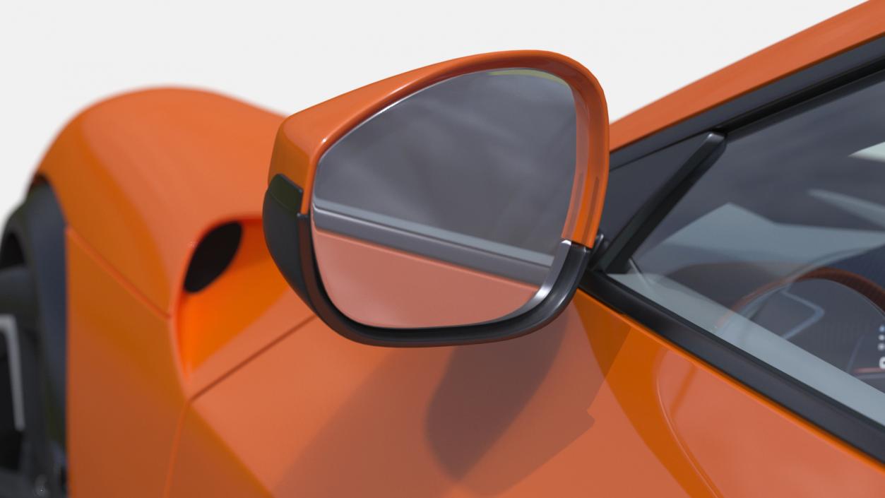 Sports Crossover Car Orange Rigged 3D model