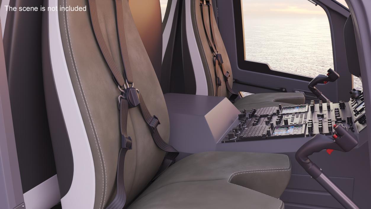 Private Helicopter Pilot Seat 3D model