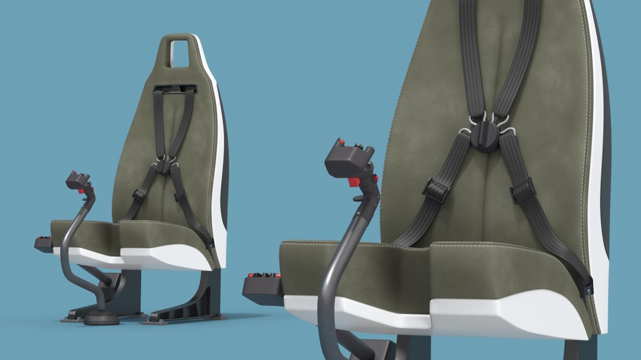 Private Helicopter Pilot Seat 3D model