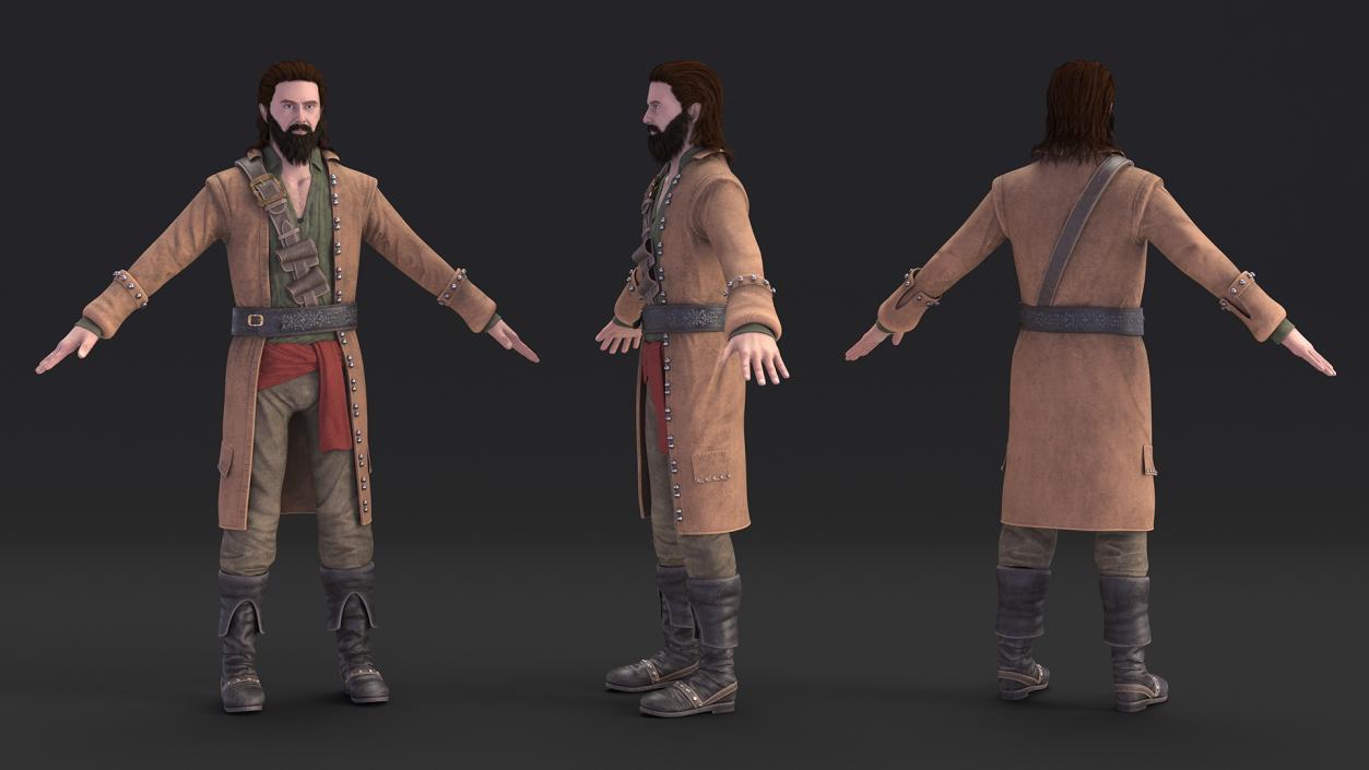 3D model Medieval Rogue Pirate Man