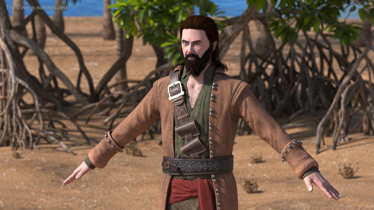 3D model Medieval Rogue Pirate Man