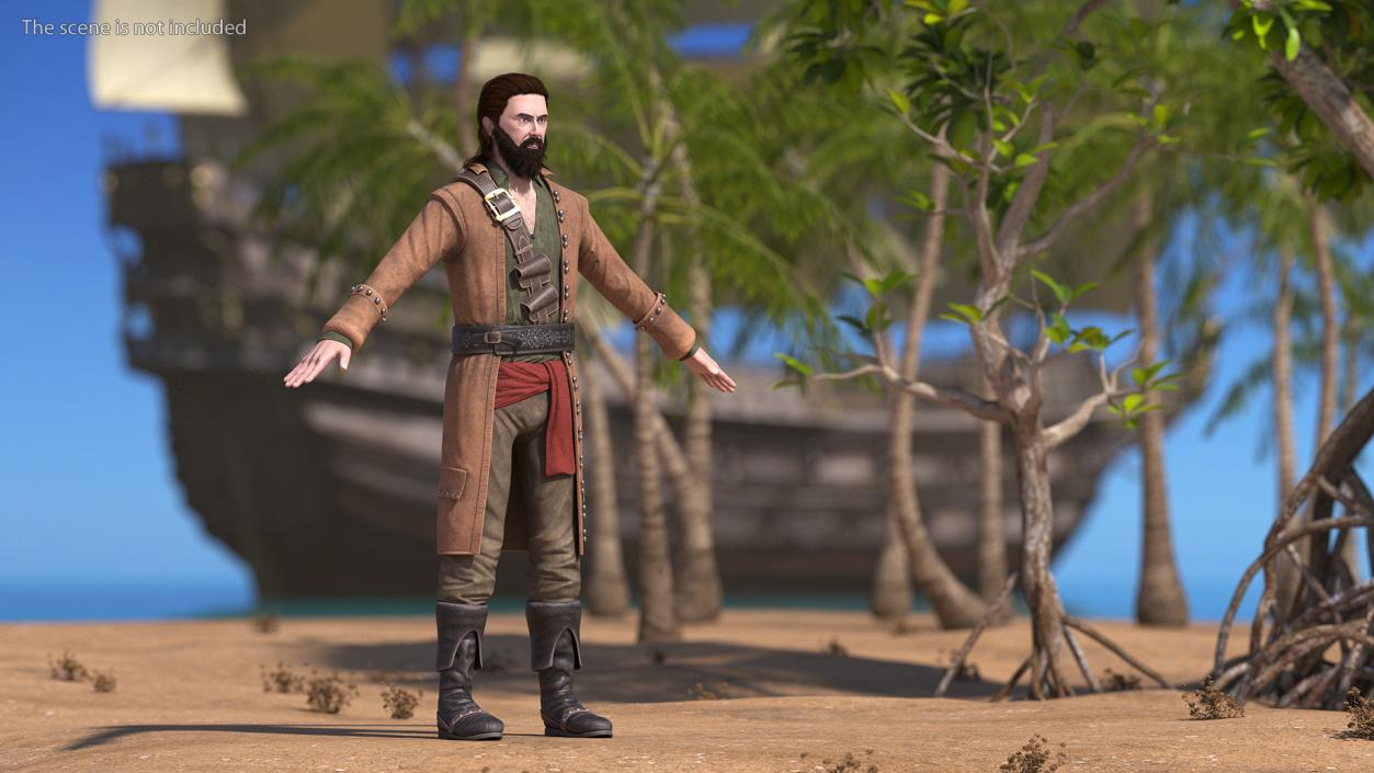 3D model Medieval Rogue Pirate Man