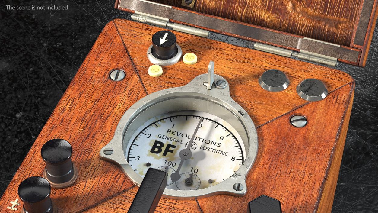 General Electric Antique Portable Watt Hour Meter 3D model