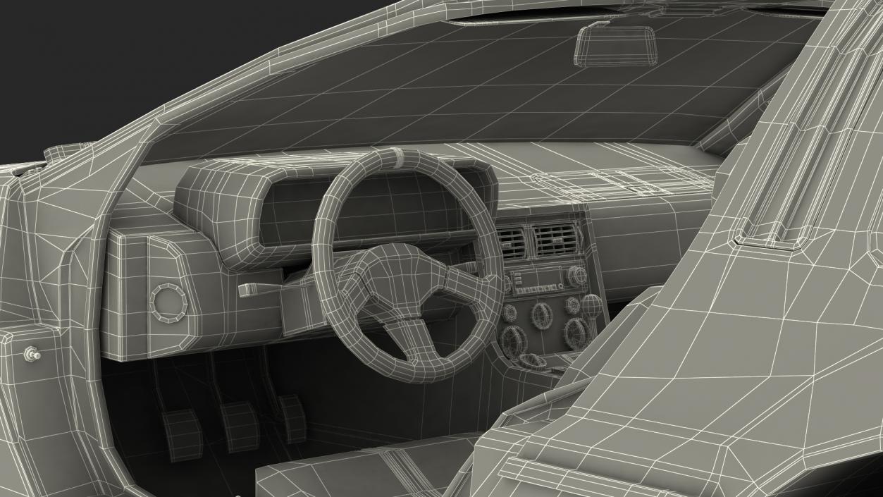 3D 80s Sport Car model