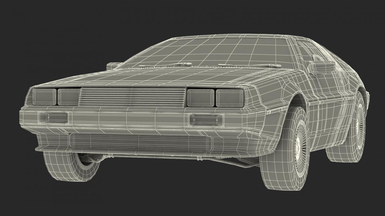 3D 80s Sport Car model