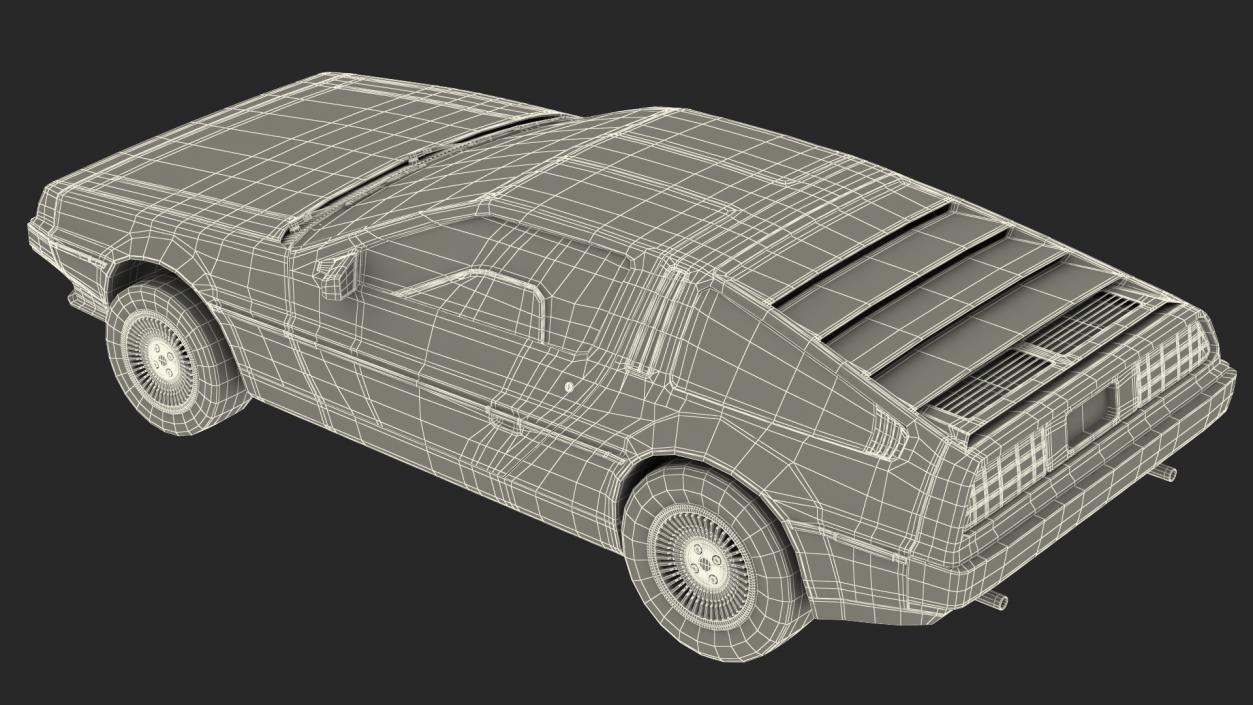 3D 80s Sport Car model