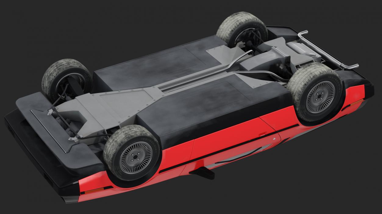 3D 80s Sport Car model