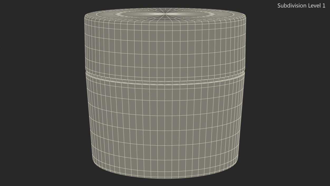 White Cosmetic Cream Jar 3D model