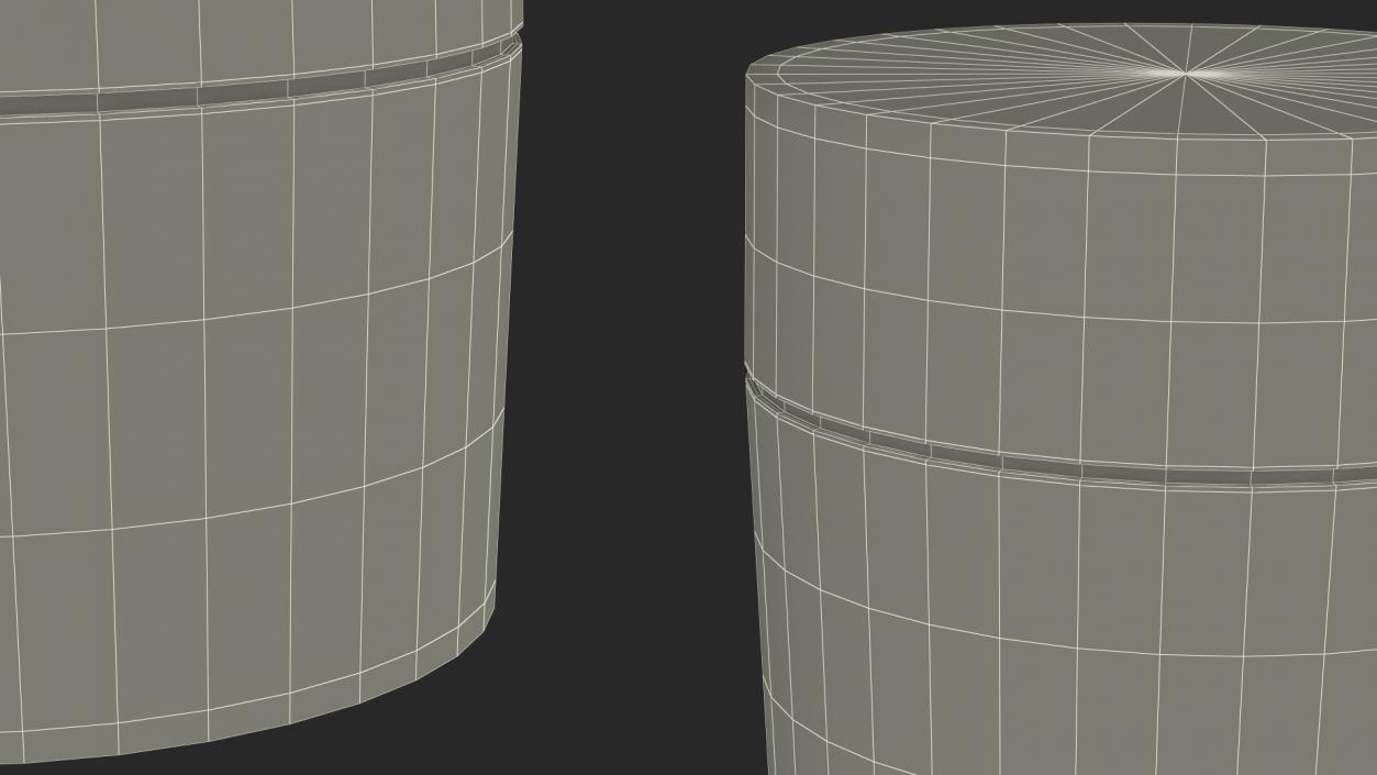 White Cosmetic Cream Jar 3D model