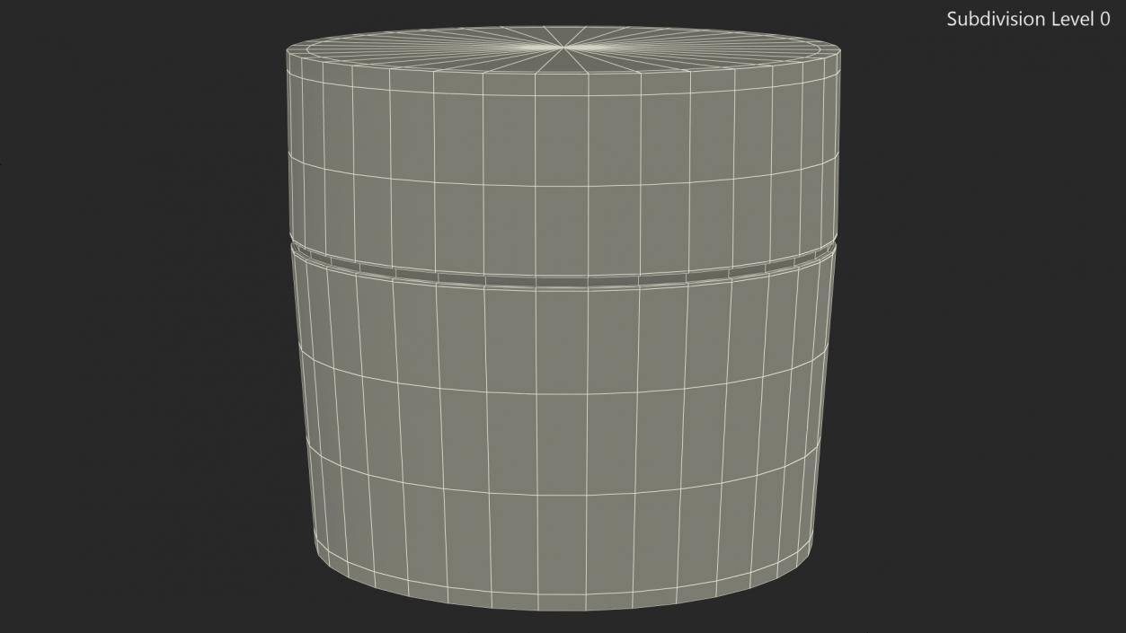 White Cosmetic Cream Jar 3D model