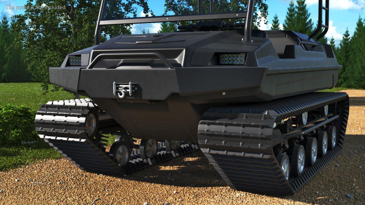 Black Multi Purpose Vehicle Rigged 3D model