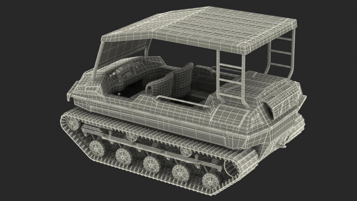 Black Multi Purpose Vehicle Rigged 3D model