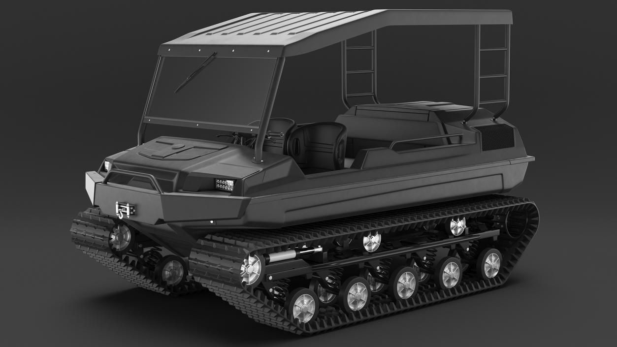 Black Multi Purpose Vehicle Rigged 3D model