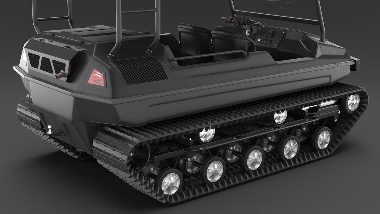 Black Multi Purpose Vehicle Rigged 3D model