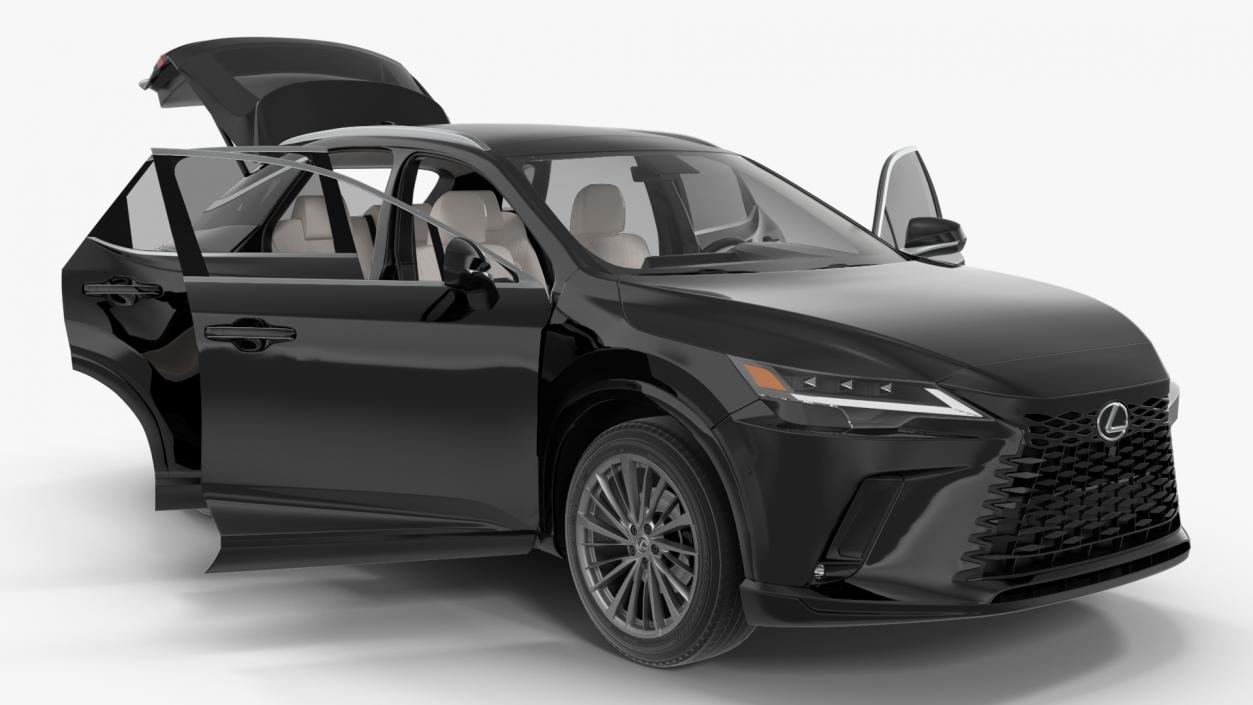 2023 Lexus RX 350 Seater SUV Black 3D model