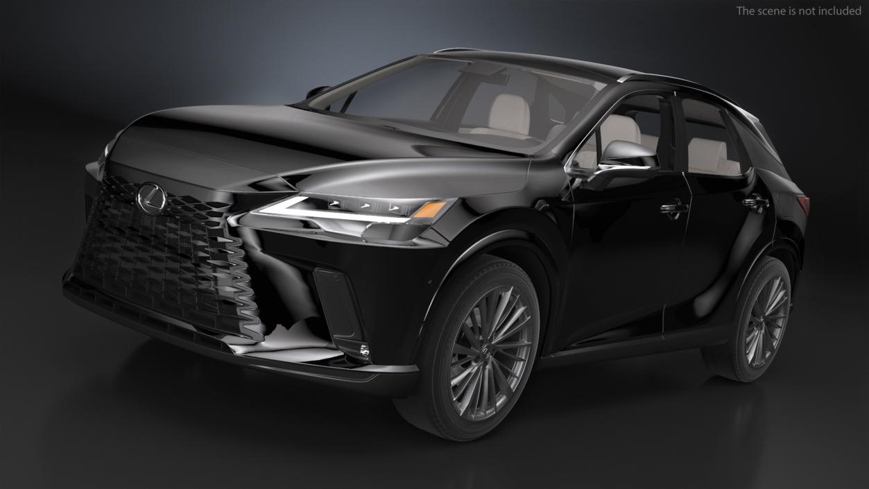 2023 Lexus RX 350 Seater SUV Black 3D model