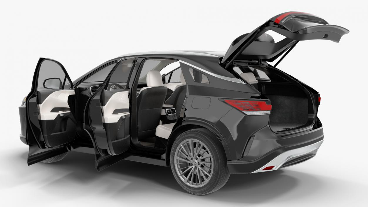 2023 Lexus RX 350 Seater SUV Black 3D model