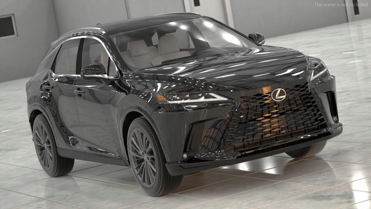 2023 Lexus RX 350 Seater SUV Black 3D model