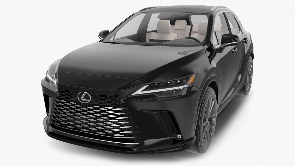 2023 Lexus RX 350 Seater SUV Black 3D model