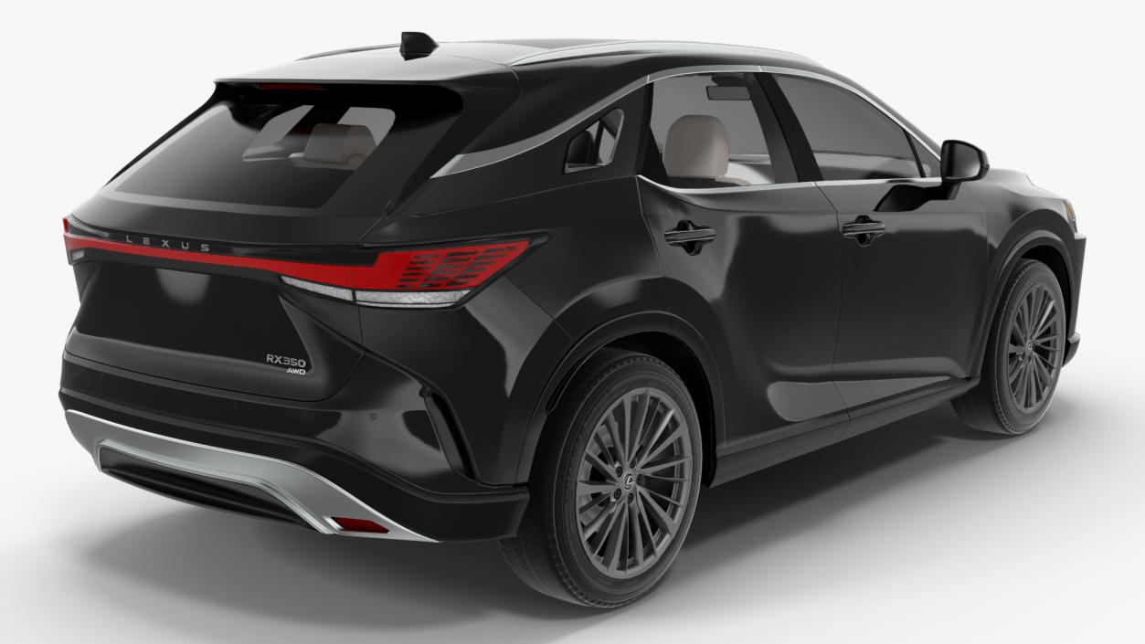 2023 Lexus RX 350 Seater SUV Black 3D model