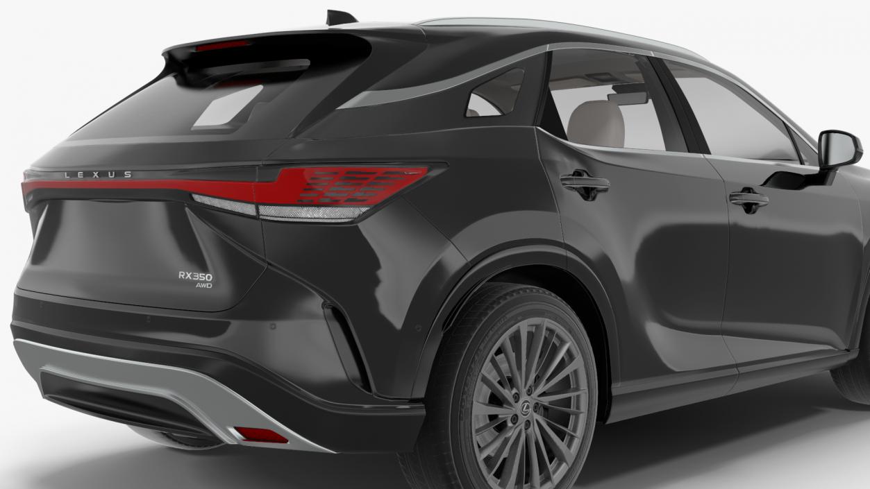 2023 Lexus RX 350 Seater SUV Black 3D model