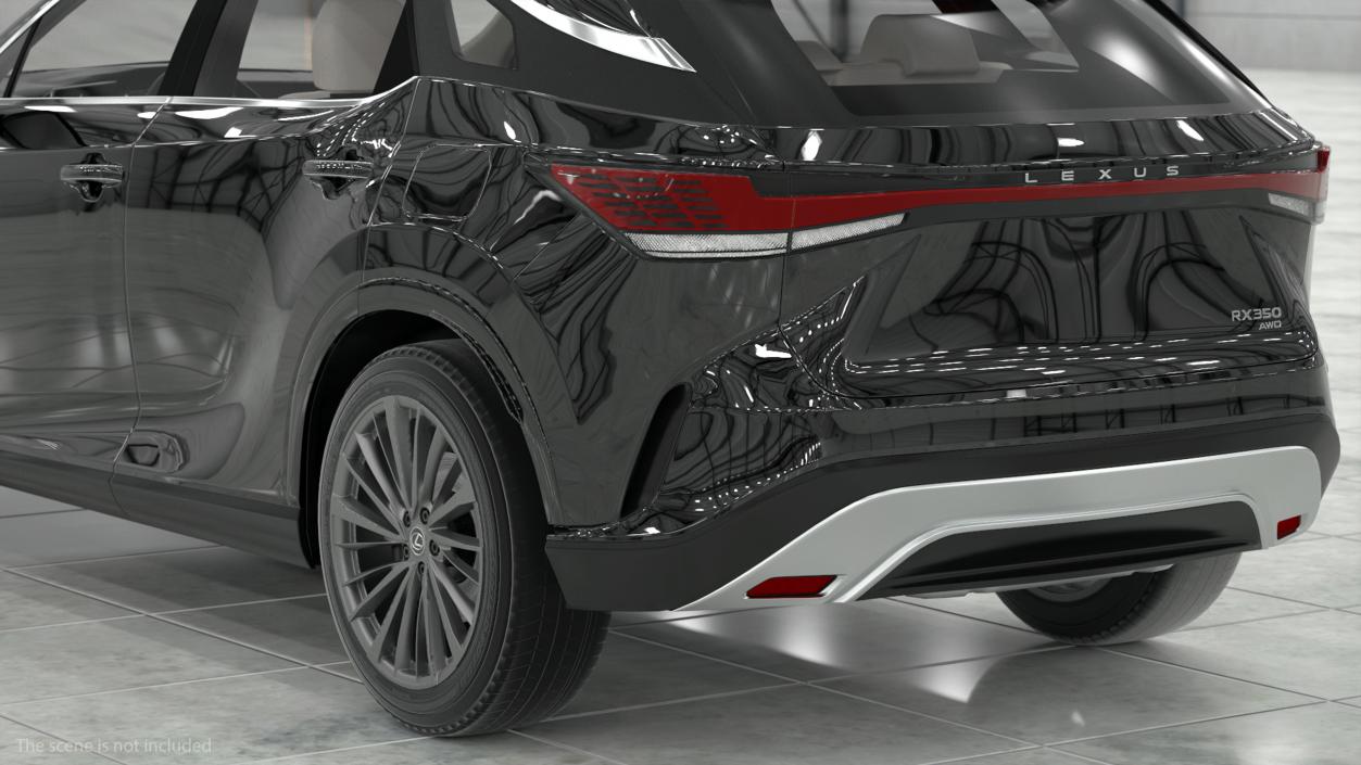 2023 Lexus RX 350 Seater SUV Black 3D model