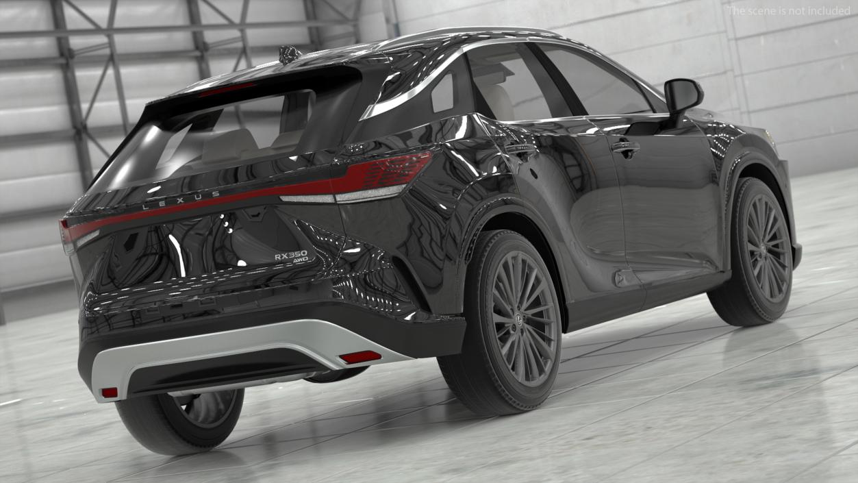 2023 Lexus RX 350 Seater SUV Black 3D model