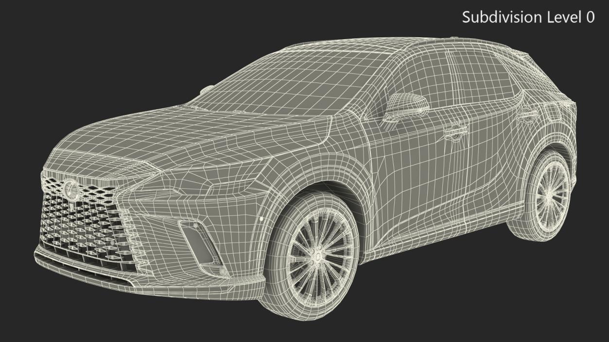 2023 Lexus RX 350 Seater SUV Black 3D model