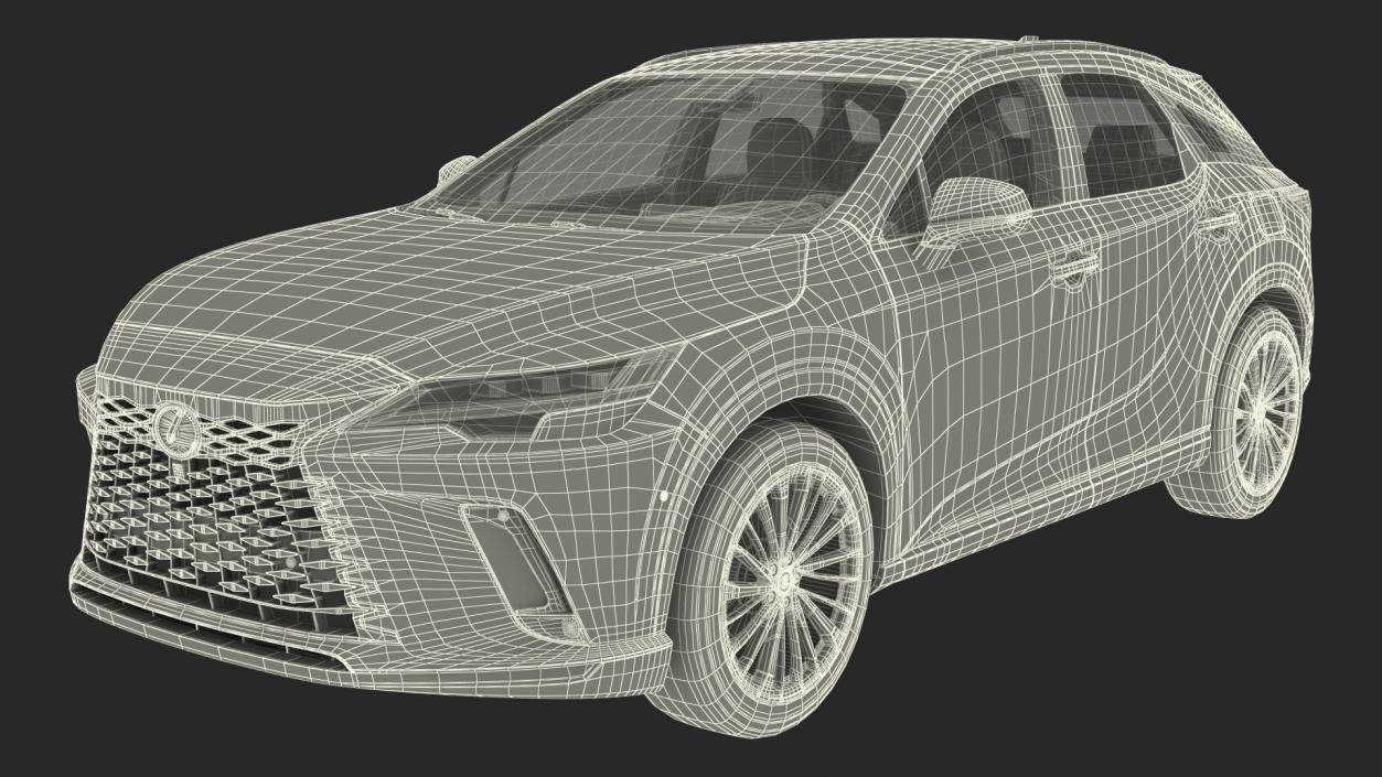 2023 Lexus RX 350 Seater SUV Black 3D model