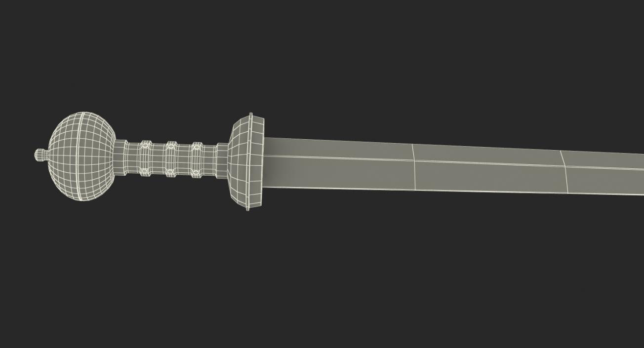 3D Roman Battle Gladius Sword