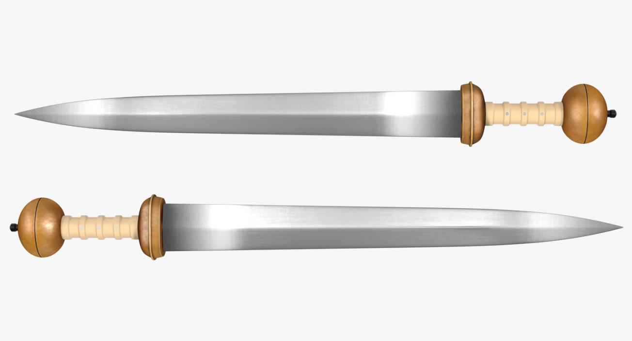 3D Roman Battle Gladius Sword