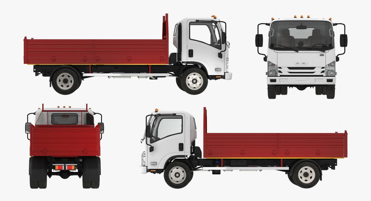 Isuzu NPR Dropside 2018 Simple Interior 3D model