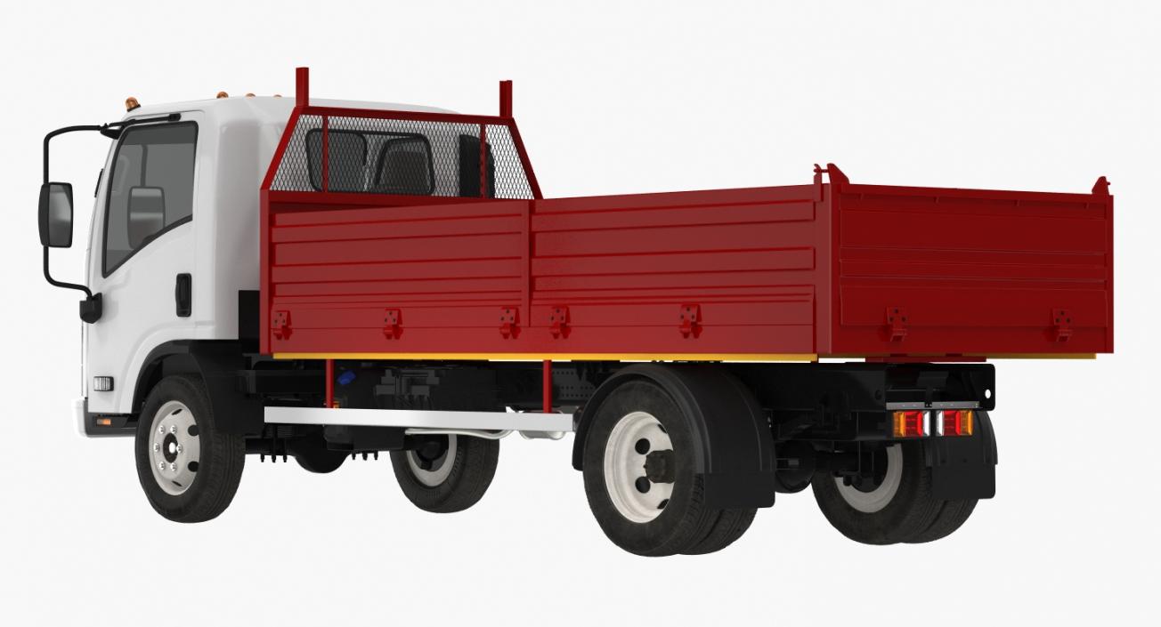 Isuzu NPR Dropside 2018 Simple Interior 3D model