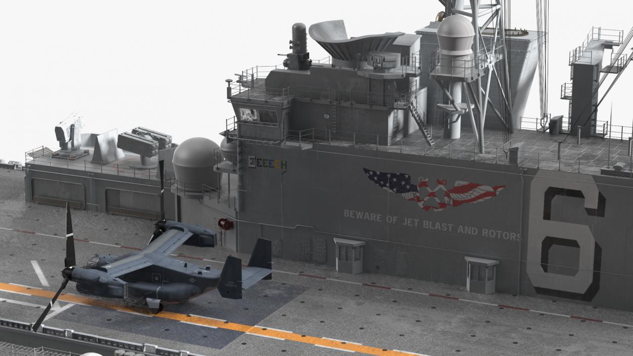 USS America LHA 6 with Aircrafts 3D