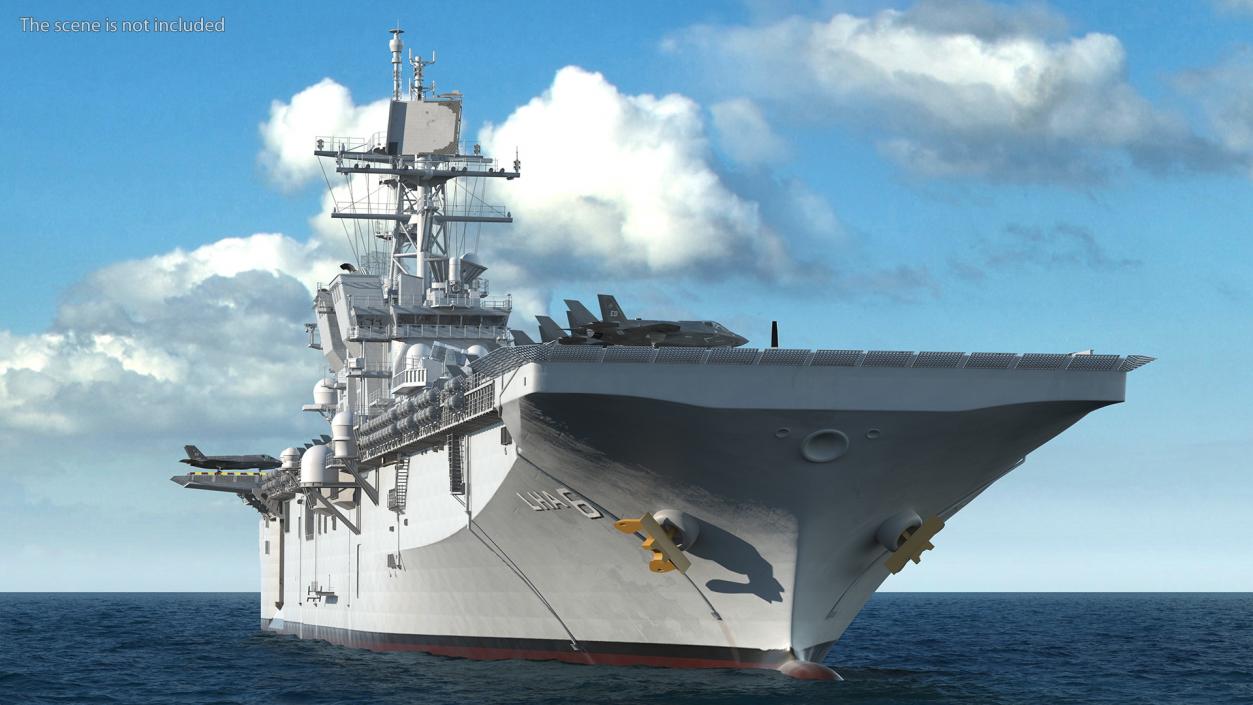 USS America LHA 6 with Aircrafts 3D