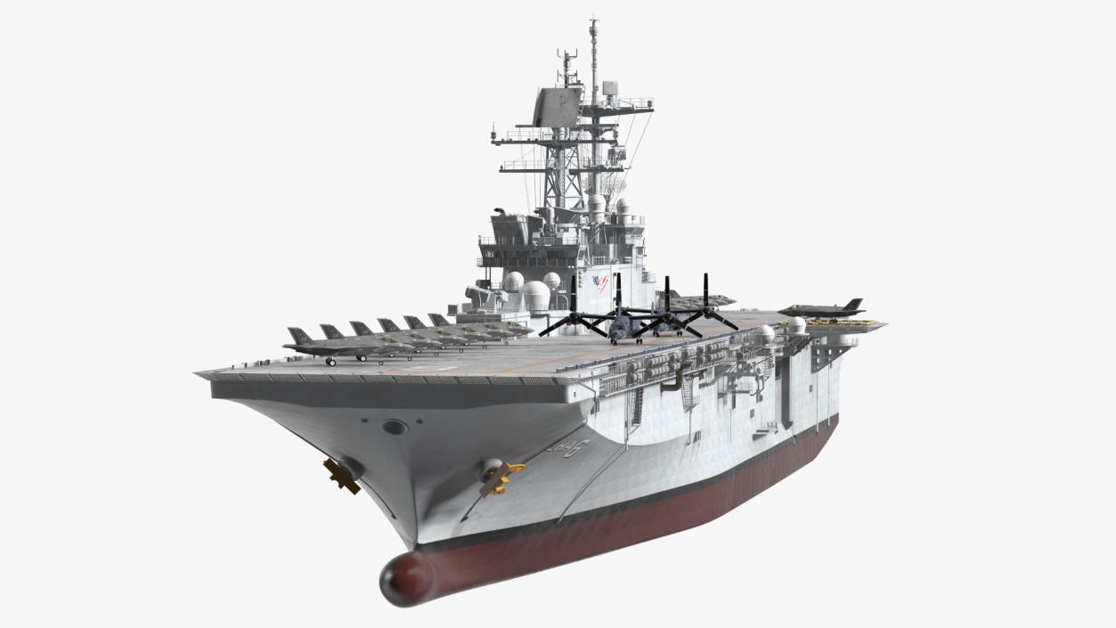 USS America LHA 6 with Aircrafts 3D