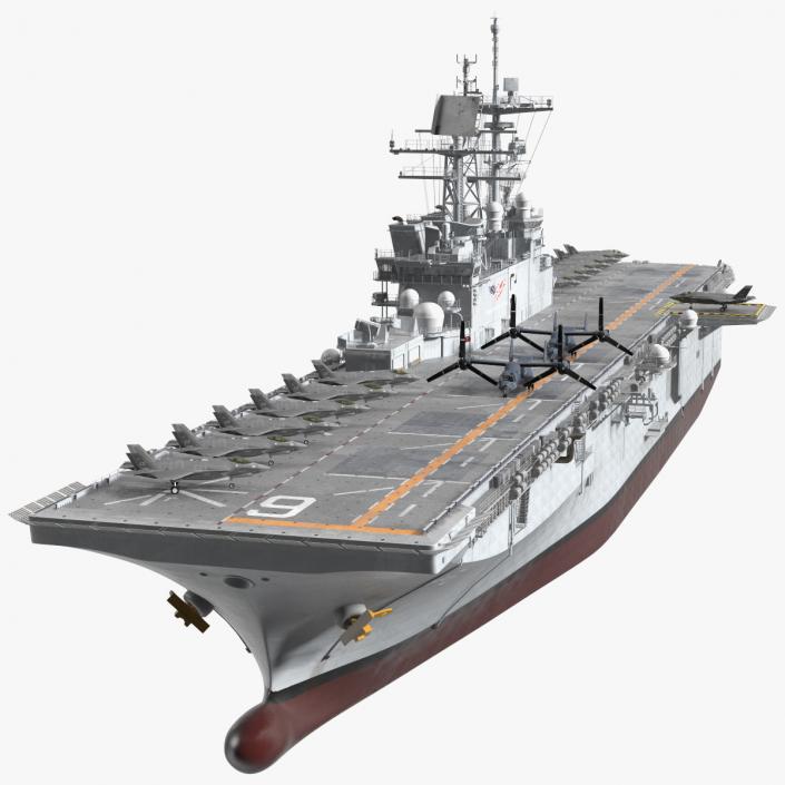 USS America LHA 6 with Aircrafts 3D