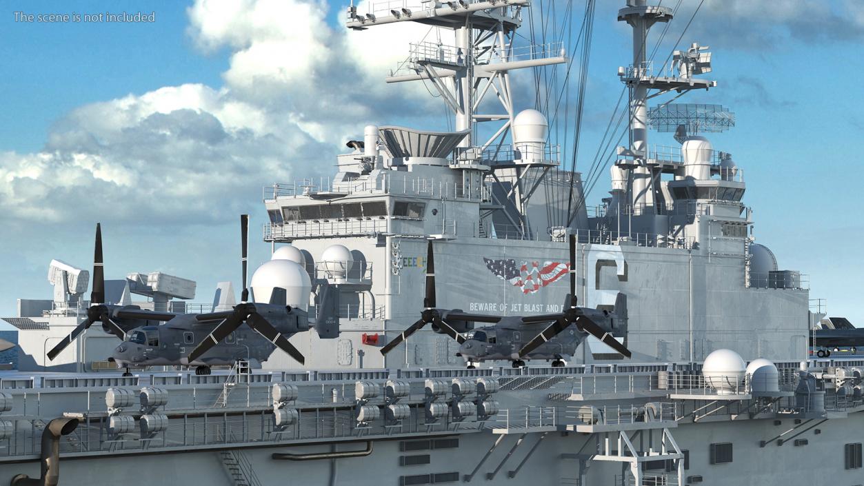 USS America LHA 6 with Aircrafts 3D