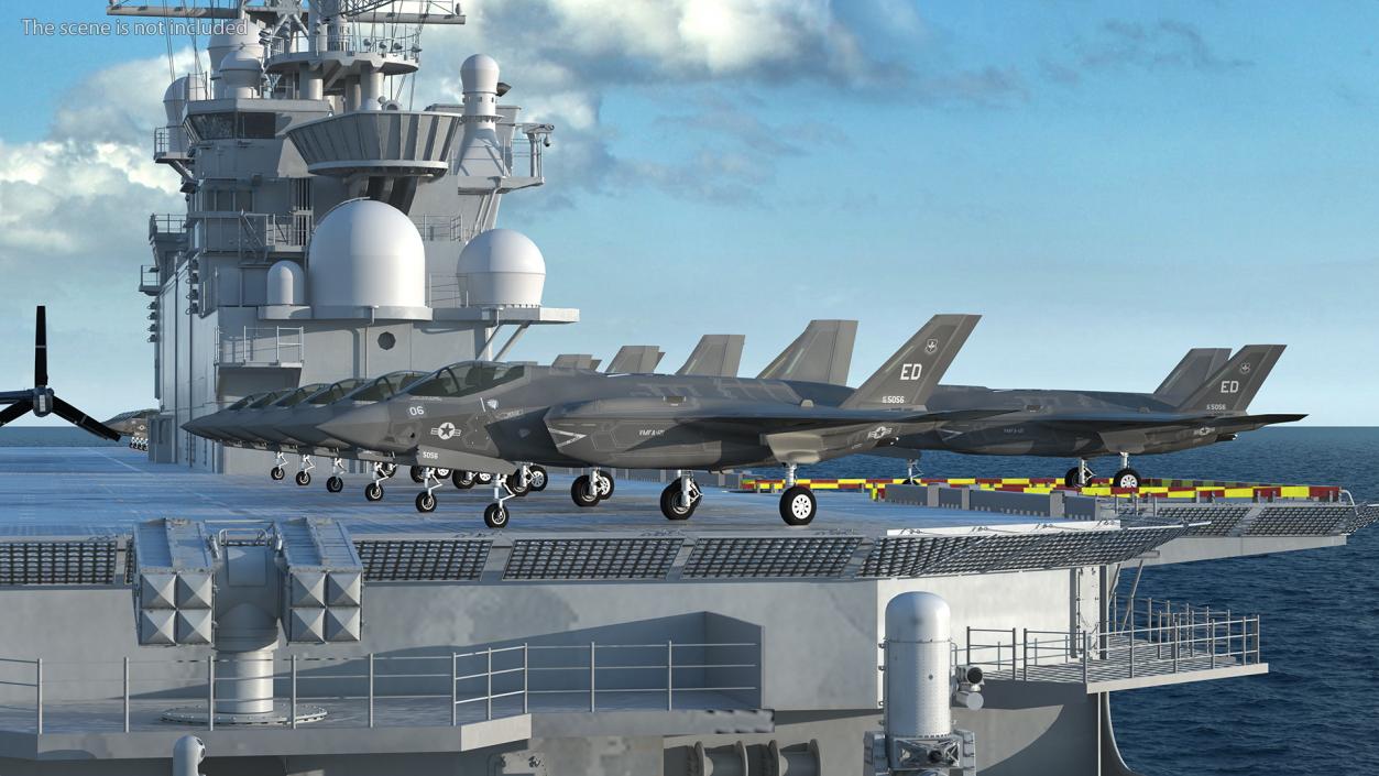 USS America LHA 6 with Aircrafts 3D