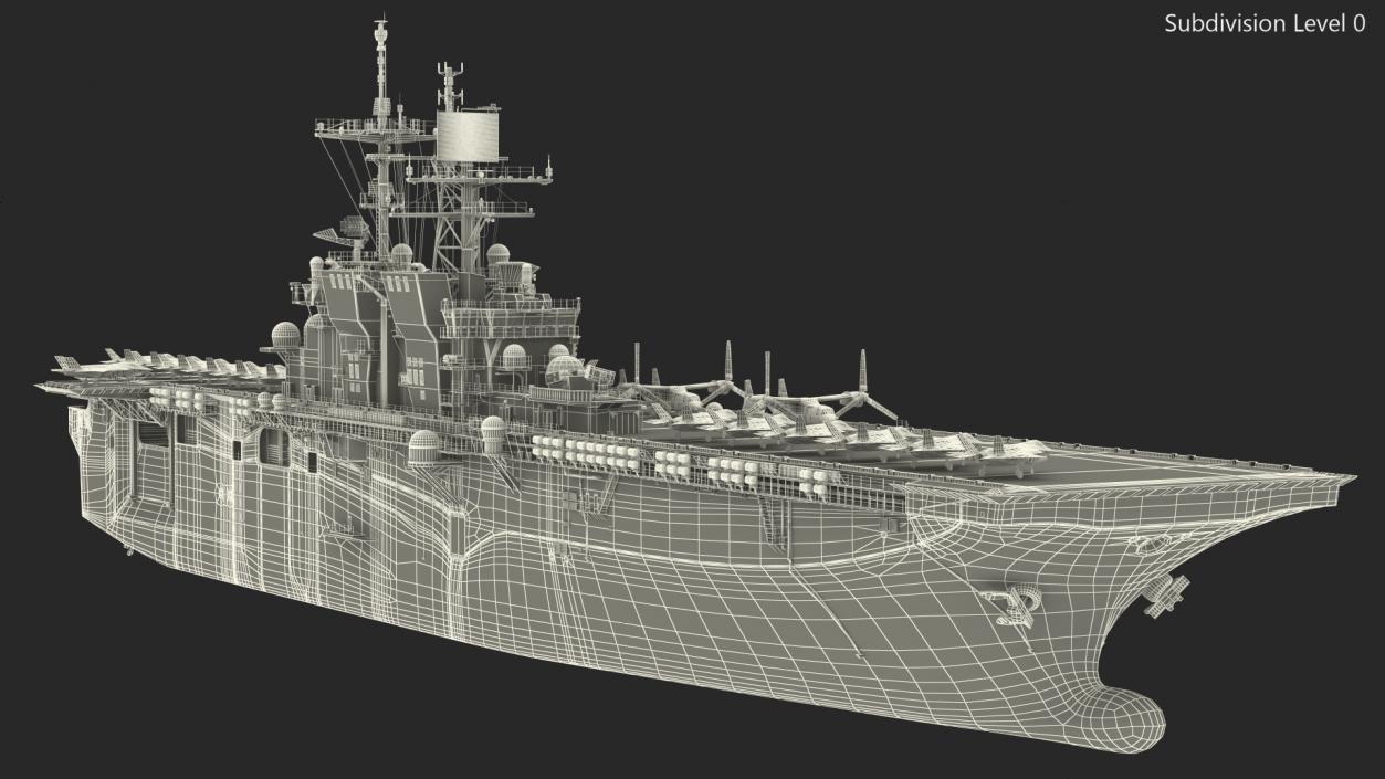 USS America LHA 6 with Aircrafts 3D