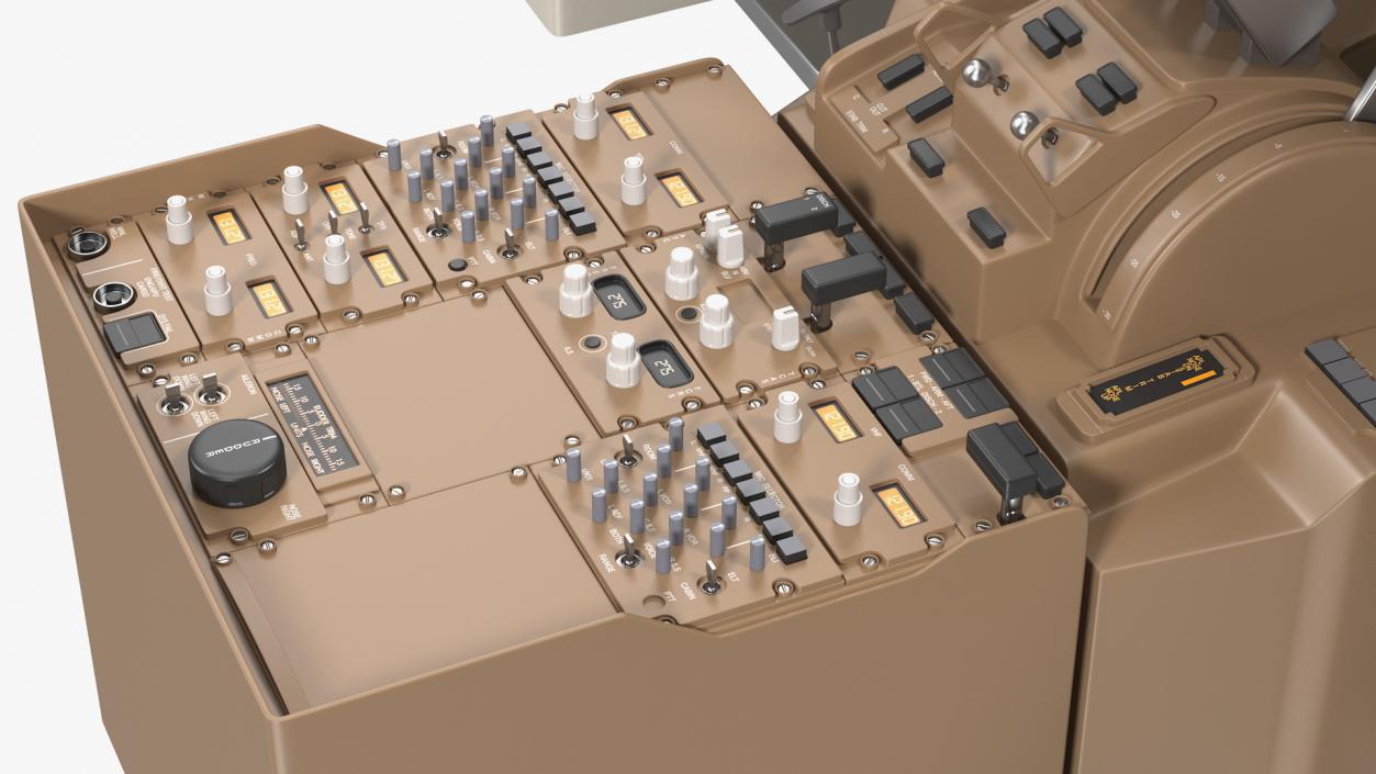 3D Commercial Airplane Pilot Cockpit model