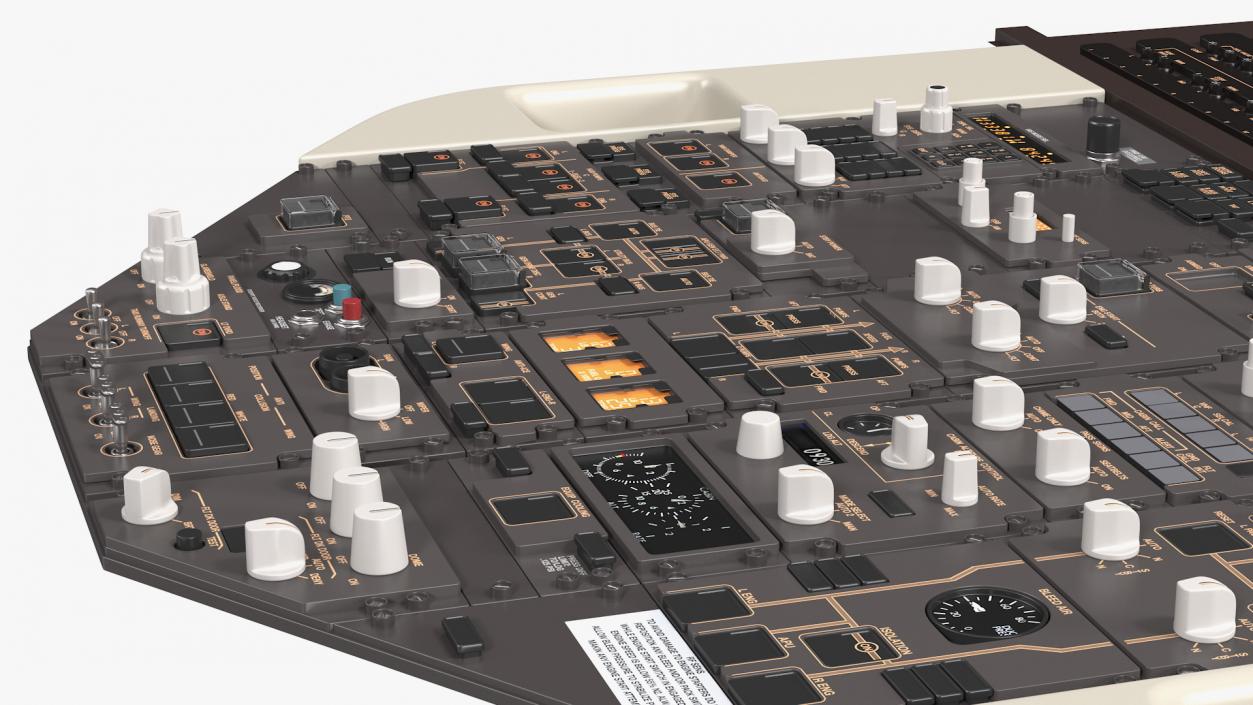 3D Commercial Airplane Pilot Cockpit model