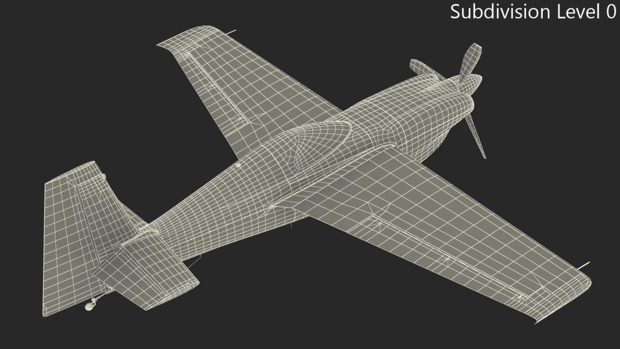 Sport Aerobatic Aircraft Generic Rigged 3D model