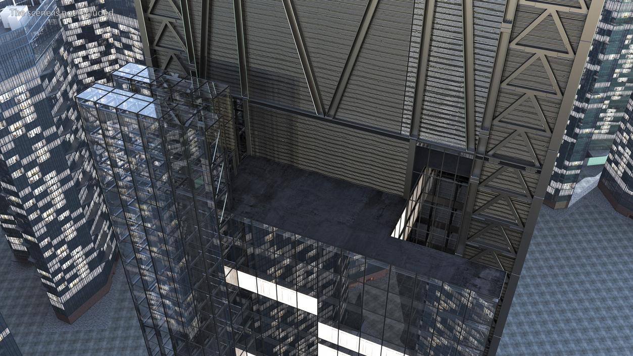 3D model Leadenhall Building Night Glow