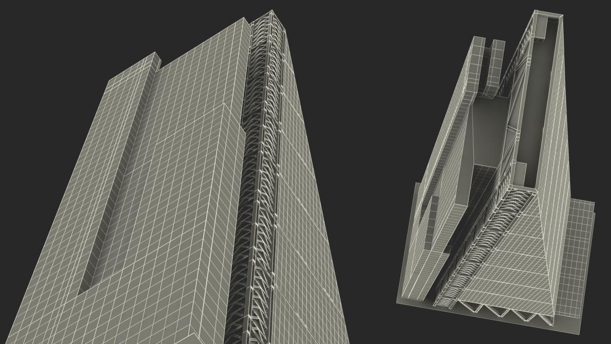 3D model Leadenhall Building Night Glow