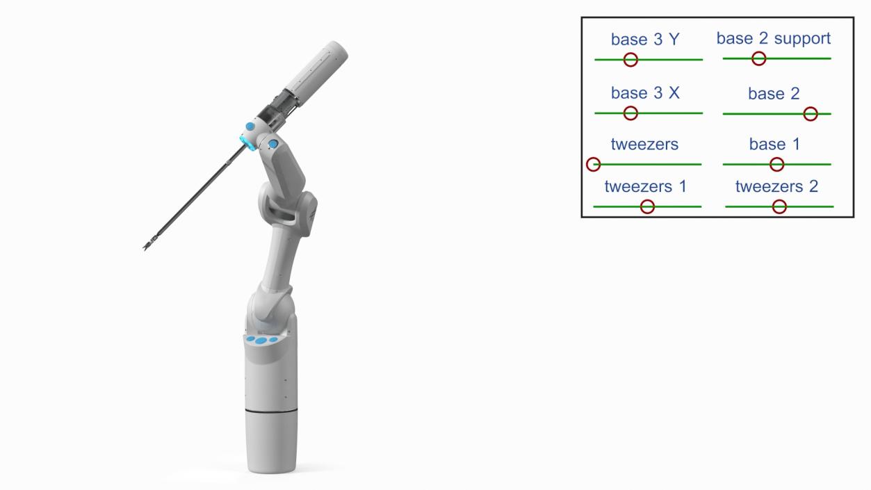 3D model DLR MIRO Medical Versatile Robotic Arm Rigged