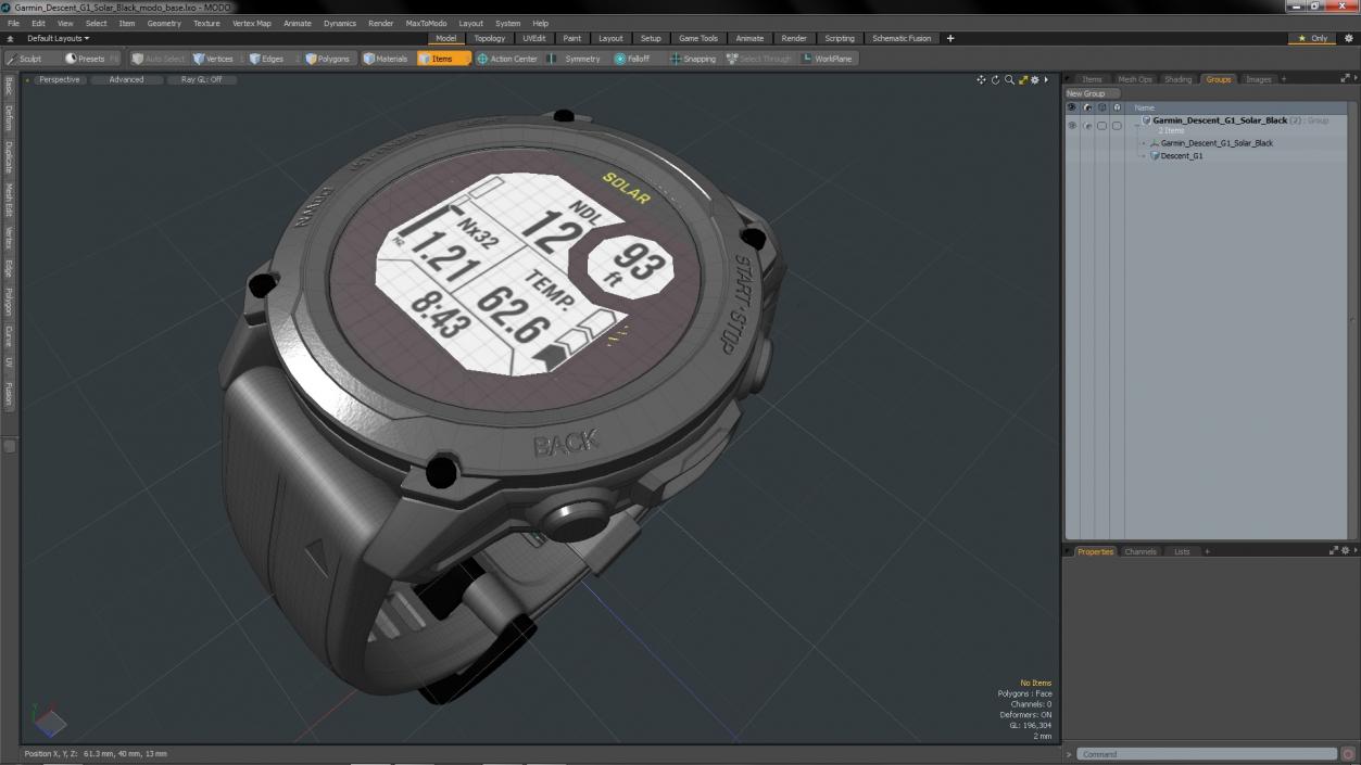 Garmin Descent G1 Solar Black 3D model